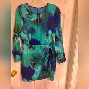 Marciano Blue and Green Long Sleeve Dress